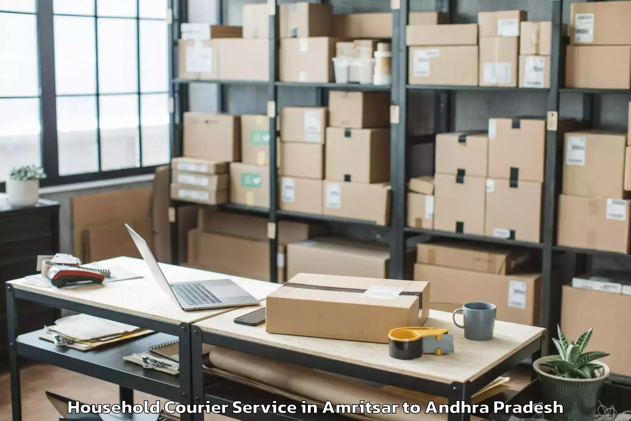 Quality Amritsar to Undrajavaram Household Courier